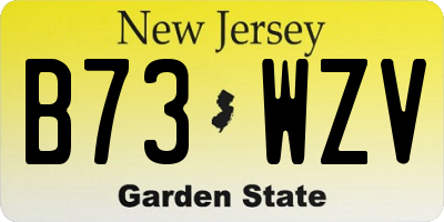 NJ license plate B73WZV
