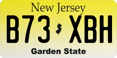 NJ license plate B73XBH