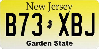 NJ license plate B73XBJ