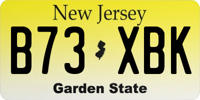 NJ license plate B73XBK
