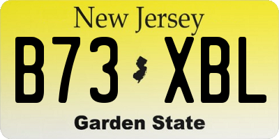 NJ license plate B73XBL