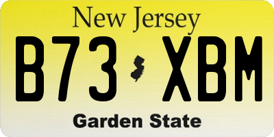 NJ license plate B73XBM