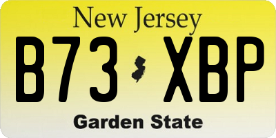 NJ license plate B73XBP