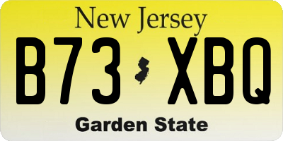 NJ license plate B73XBQ