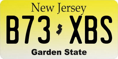 NJ license plate B73XBS