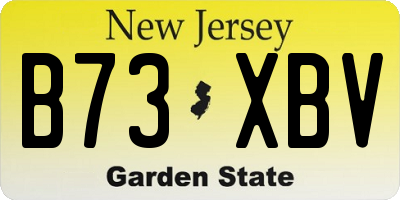 NJ license plate B73XBV