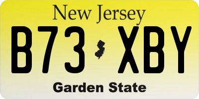 NJ license plate B73XBY