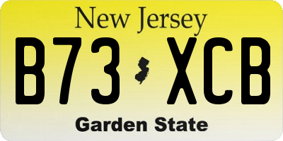 NJ license plate B73XCB