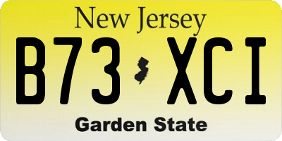 NJ license plate B73XCI