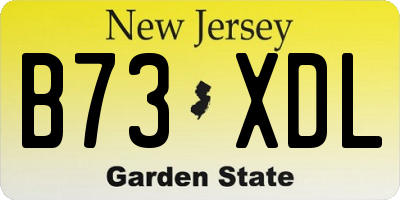 NJ license plate B73XDL