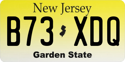 NJ license plate B73XDQ