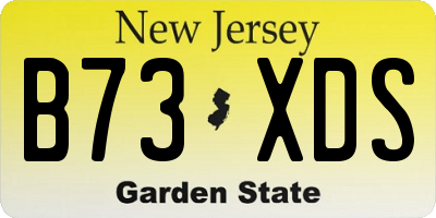 NJ license plate B73XDS