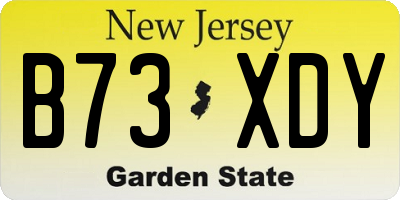 NJ license plate B73XDY