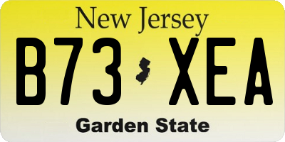 NJ license plate B73XEA