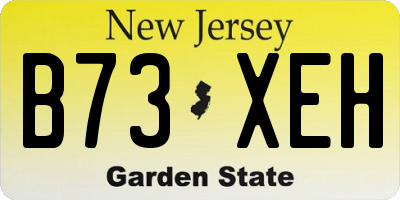 NJ license plate B73XEH