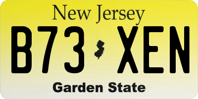 NJ license plate B73XEN