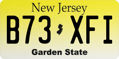 NJ license plate B73XFI