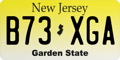 NJ license plate B73XGA