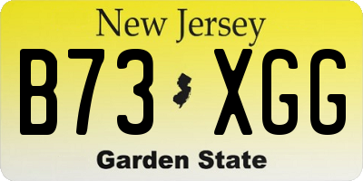 NJ license plate B73XGG
