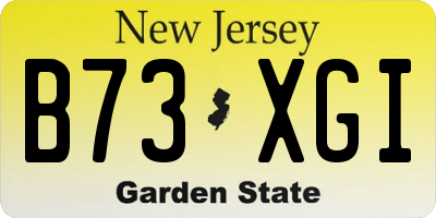 NJ license plate B73XGI