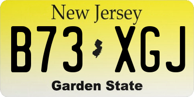 NJ license plate B73XGJ