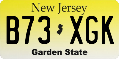 NJ license plate B73XGK