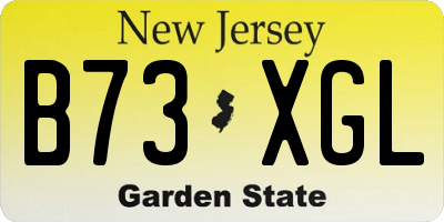 NJ license plate B73XGL