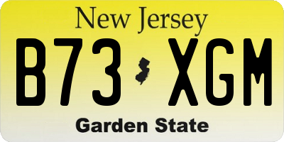 NJ license plate B73XGM
