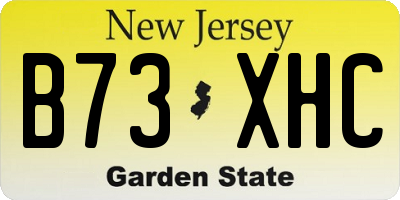 NJ license plate B73XHC