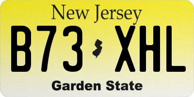 NJ license plate B73XHL