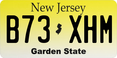 NJ license plate B73XHM