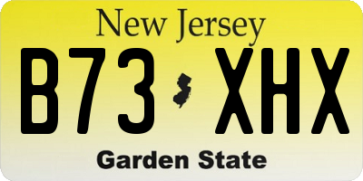 NJ license plate B73XHX