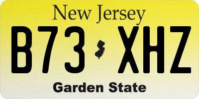 NJ license plate B73XHZ