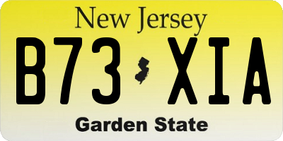 NJ license plate B73XIA