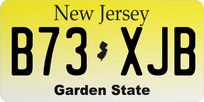 NJ license plate B73XJB