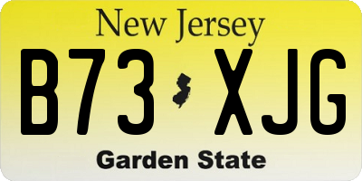 NJ license plate B73XJG