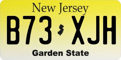 NJ license plate B73XJH