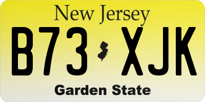 NJ license plate B73XJK