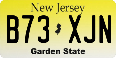 NJ license plate B73XJN