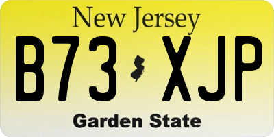 NJ license plate B73XJP