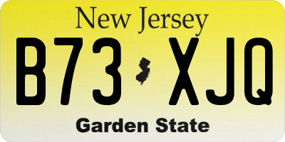 NJ license plate B73XJQ