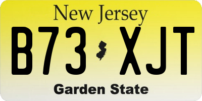 NJ license plate B73XJT