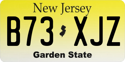 NJ license plate B73XJZ