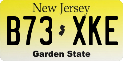 NJ license plate B73XKE