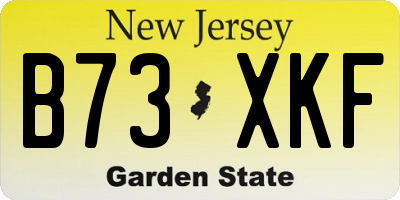NJ license plate B73XKF