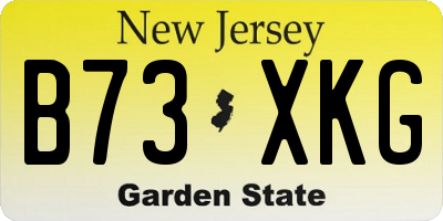 NJ license plate B73XKG