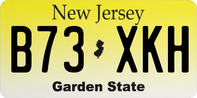NJ license plate B73XKH