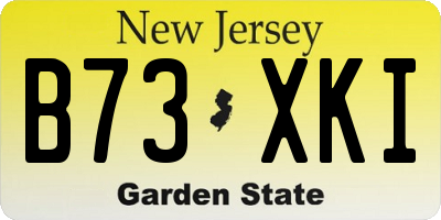 NJ license plate B73XKI