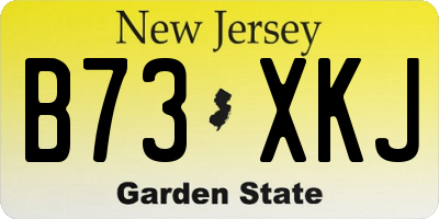NJ license plate B73XKJ
