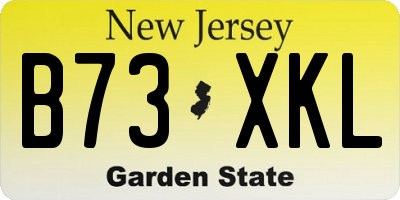NJ license plate B73XKL